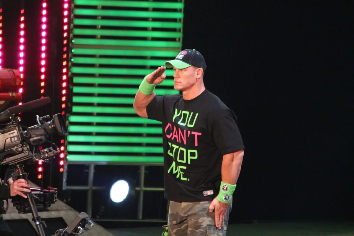 A photo of WWE legend John Cena at the 2025 Royal Rumble.