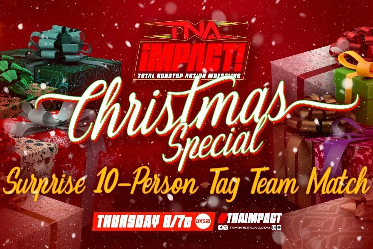 A graphic from the TNA iMPACT preview for the December 25, 2025 episode