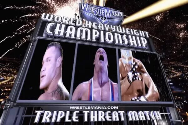 A WWE WrestleMania graphic wherein the Royal Rumble runner-up main evented it.