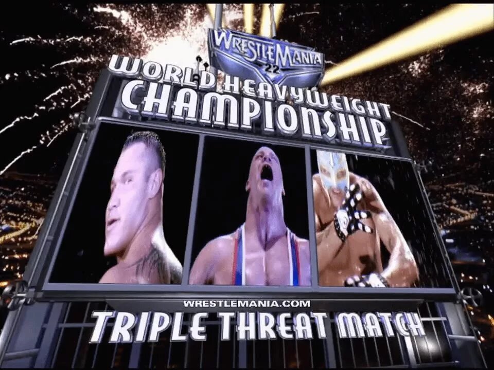 A WWE WrestleMania graphic wherein the Royal Rumble runner-up main evented it.