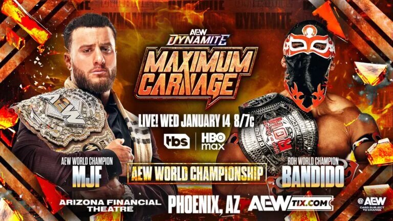 An AEW Dynamite Maximum Carnage graphic.