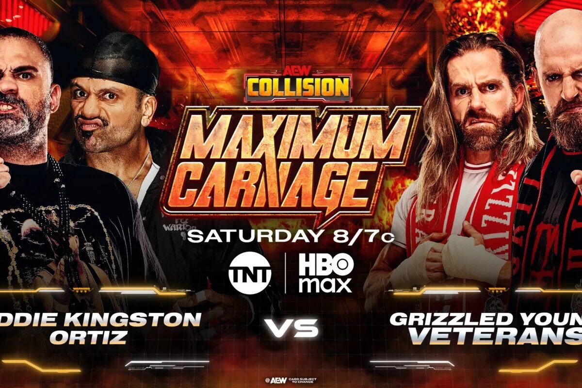 A graphic for AEW Collision Maximum Carnage, happening on January 17th, 2026.