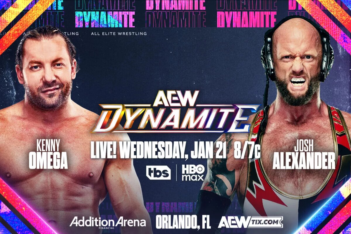 A graphic for the AEW Dynamite preview for January 21, 2026.