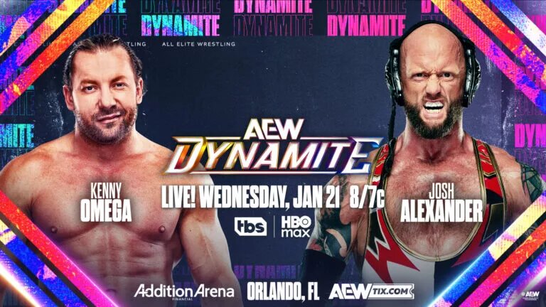 A graphic for the AEW Dynamite preview for January 21, 2026.