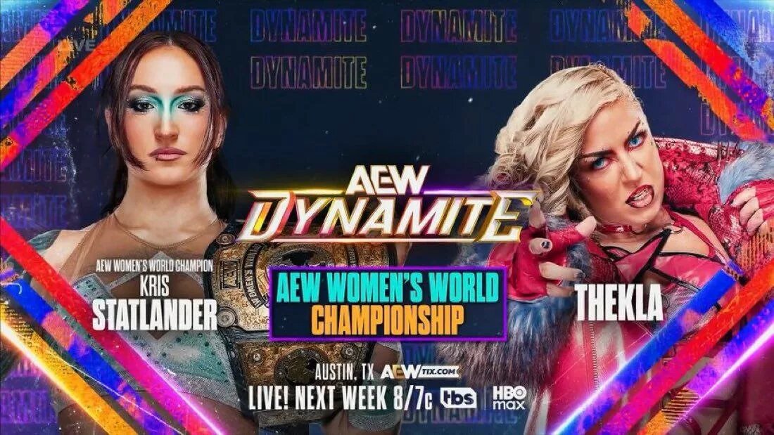 A graphic for the AEW Dynamite preview for January 28, 2026.
