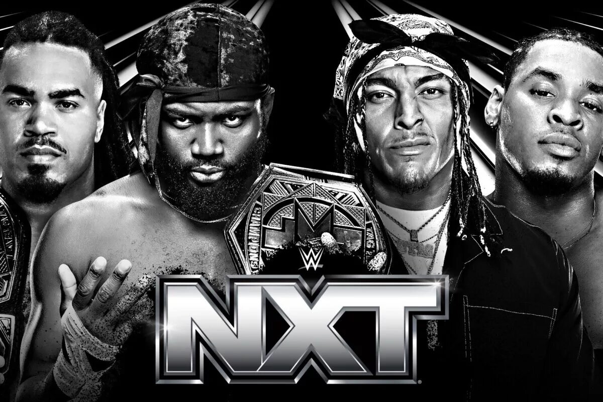 A WWE NXT graphic featuring DarkState and OTM.