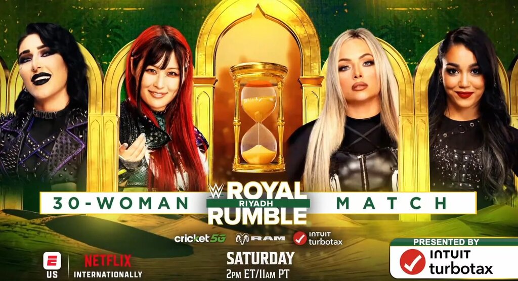 A graphic of the Women's 2026 WWE Royal Match.