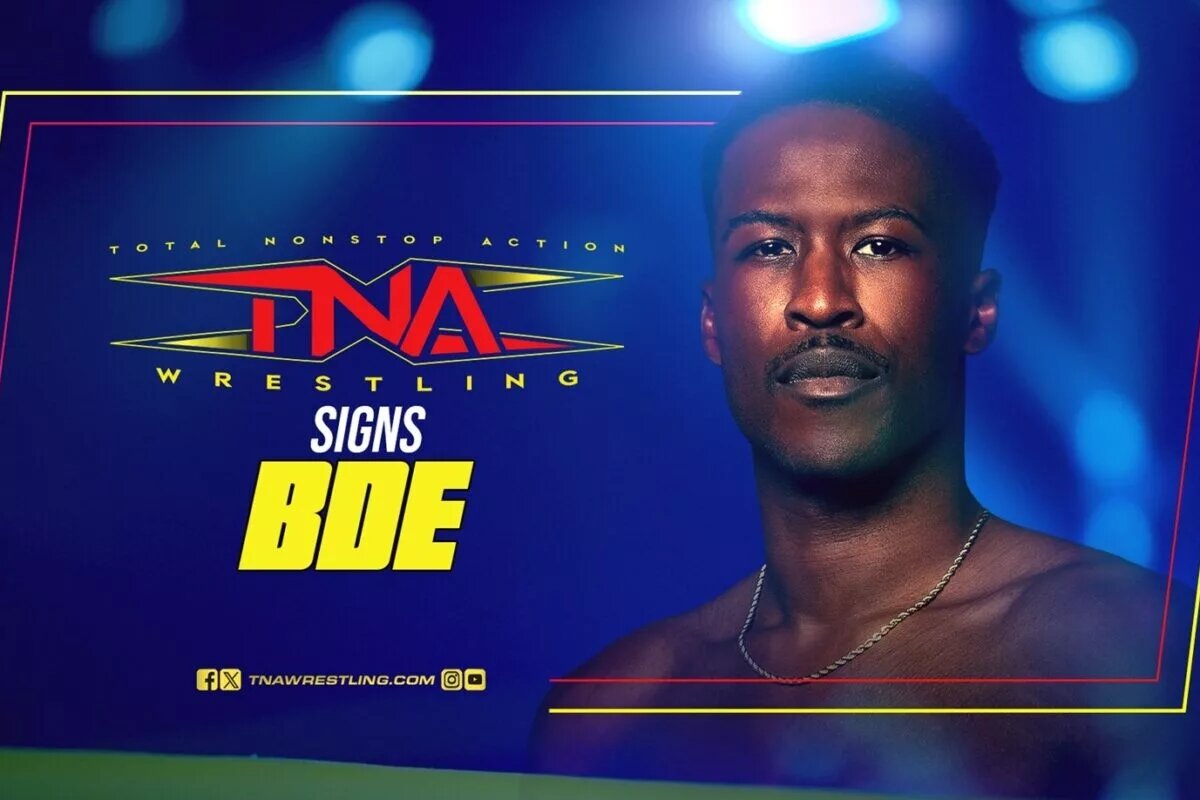 A graphic of BDE who officially signed with TNA Wrestling