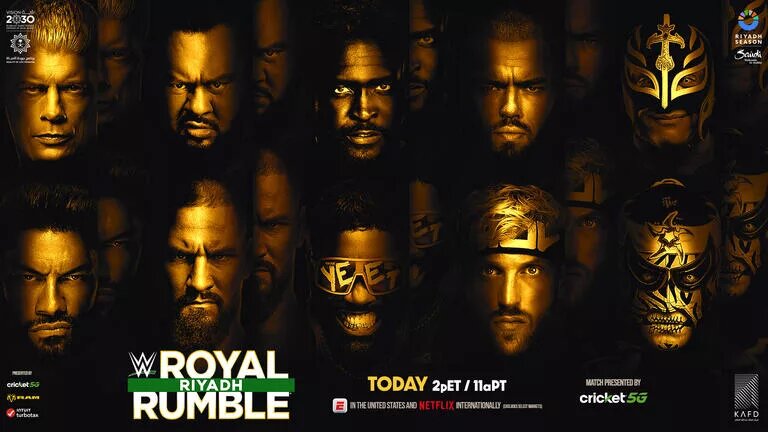 A graphic for the 2026 WWE Royal Rumble.