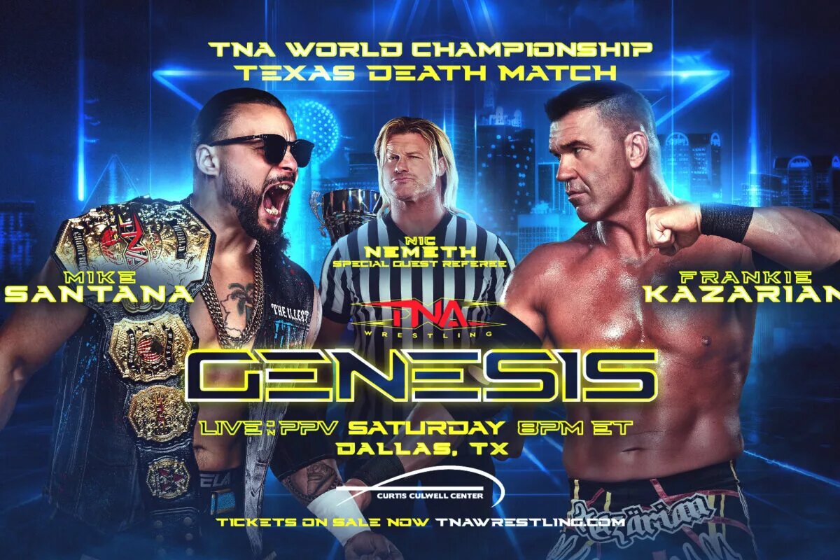 Mike Santana will defend against Frankie Kazarian at TNA Genesis