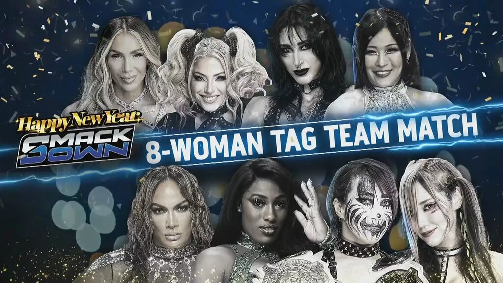 A WWE SmackDown results graphic for January 2, 2026.