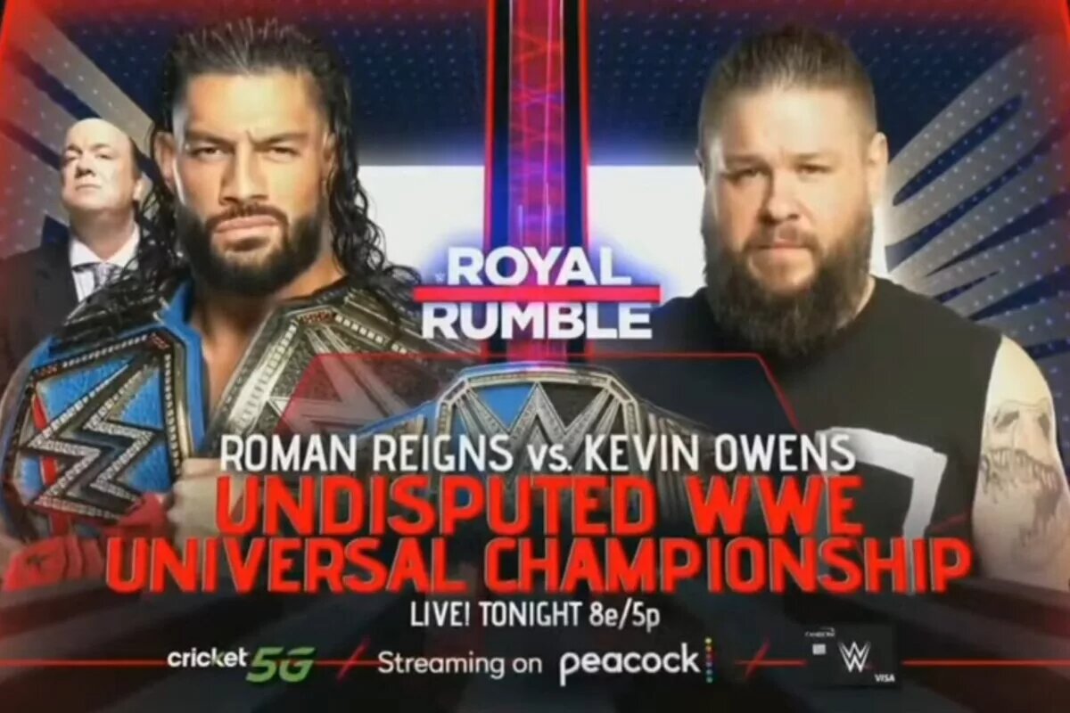 A WWE Royal Rumble graphic.