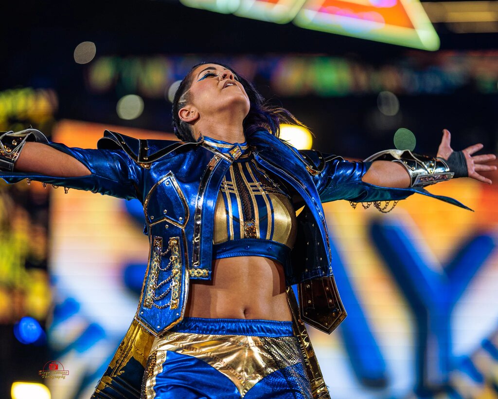A photo of Women's WWE Royal Rumble winner, Bayley.