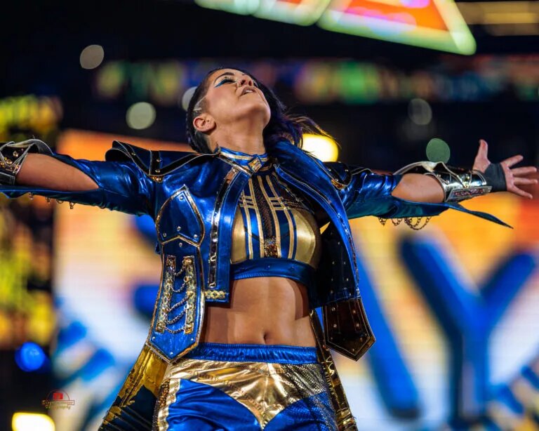 A photo of Women's WWE Royal Rumble winner, Bayley.