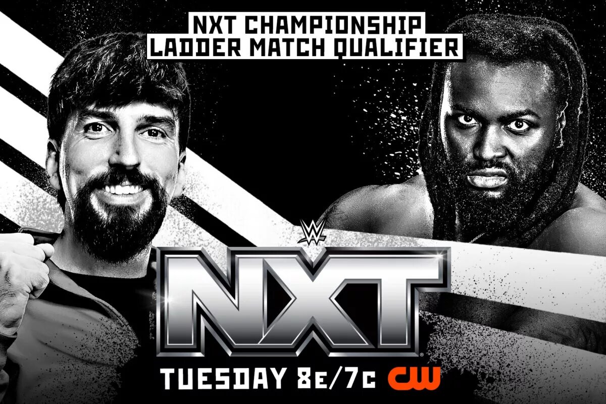 WWE NXT Match Graphic for the NXT Championship match qualifier: Andre Chase vs. Keanu Carver