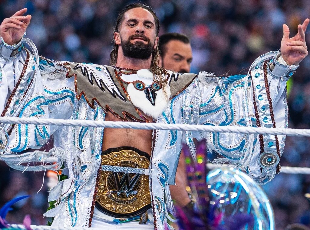 A photo of WWE star Seth Rollins.