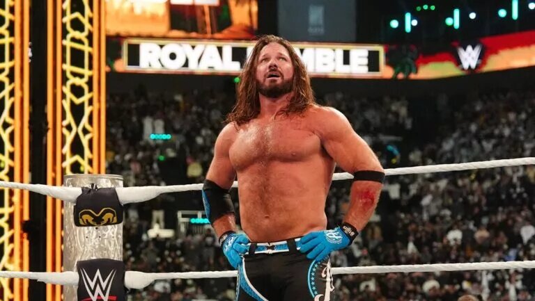AJ Styles at the WWE Royal Rumble 2026