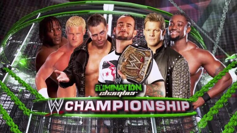 A WWE Elimination Chamber graphic.