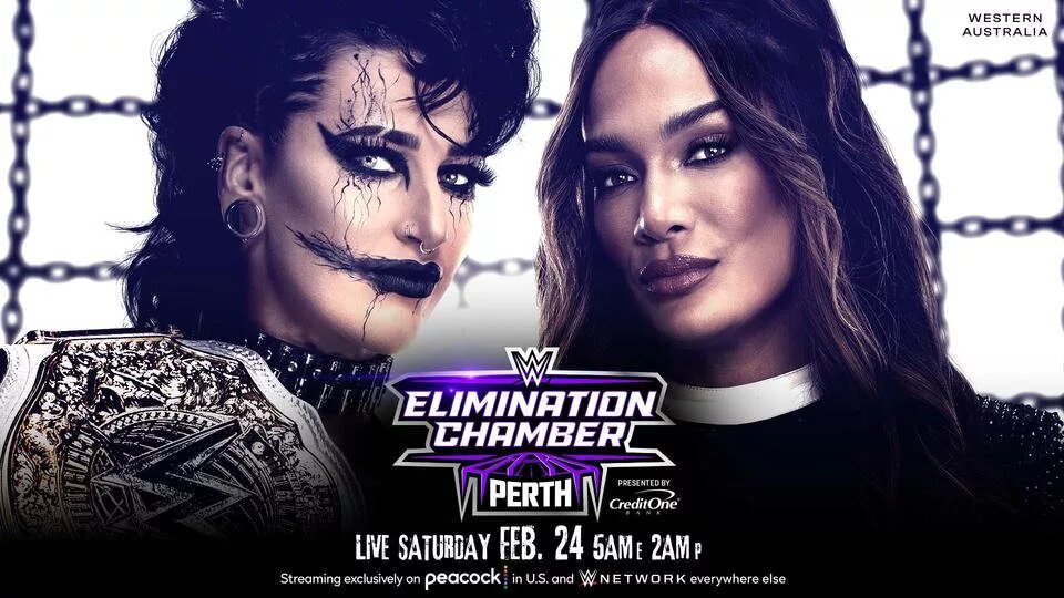 A WWE Elimination Chamber graphic.