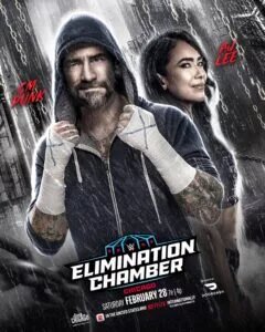 An official WWE Elimination Chamber 2026 poster.