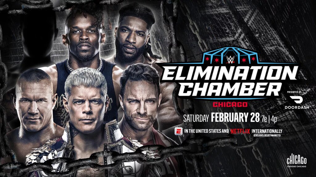 One man is missing on the WWE Elimination Chamber men match