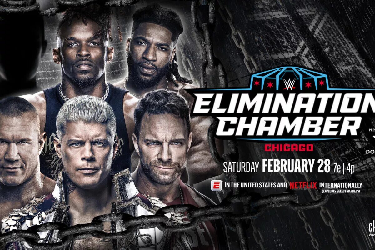 One man is missing on the WWE Elimination Chamber men match