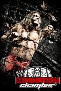 A graphic of the WWE Elimination Chamber.