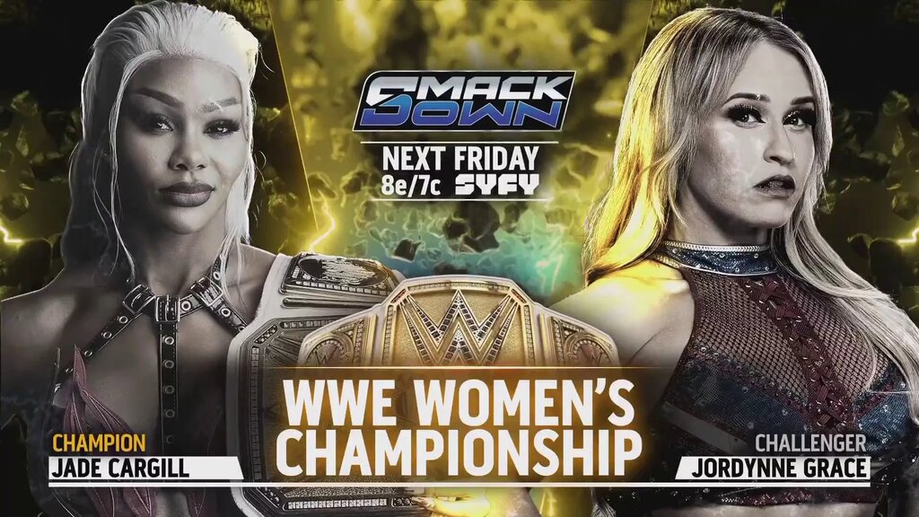 A graphic for the WWE SmackDown preview for February 13, 2026.
