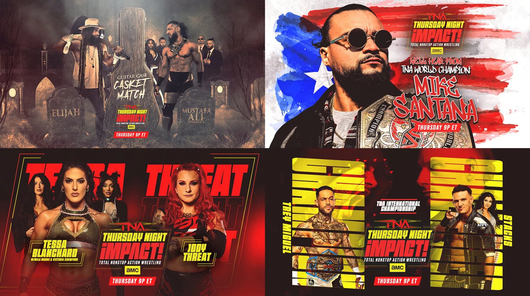 A graphic of the TNA Thursday Night iMPACT card of February 19