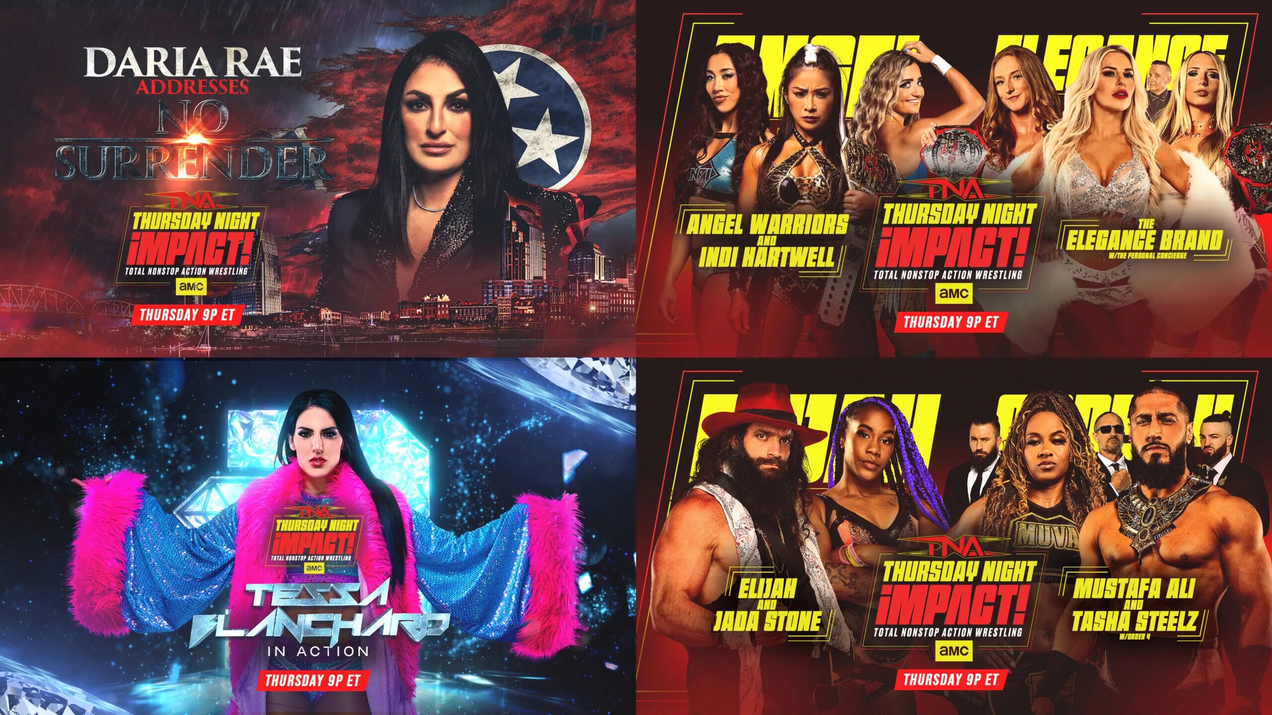 A graphic of the TNA Thursday Night iMPACT card for the February 5 episode