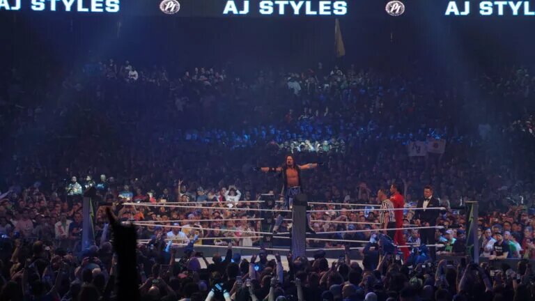 A photo of WWE legend AJ Styles.