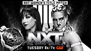 WWE NXT Graphic for the NXT Women's Championship Jacy Jayne vs. Zaria