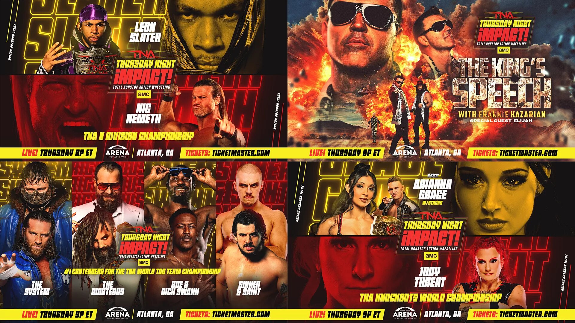 A graphic of the preview of the live March 5, 2026, episode of TNA Thursday Night iMPACT