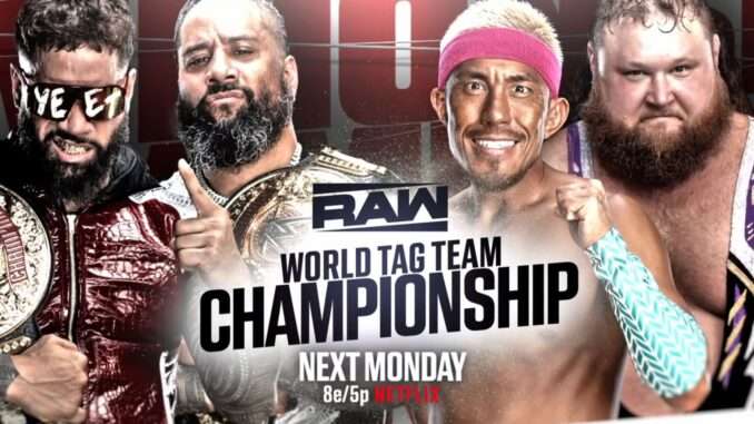 Usos vs American Alpha for the tag titles on WWE Raw results from WWE Raw tonight