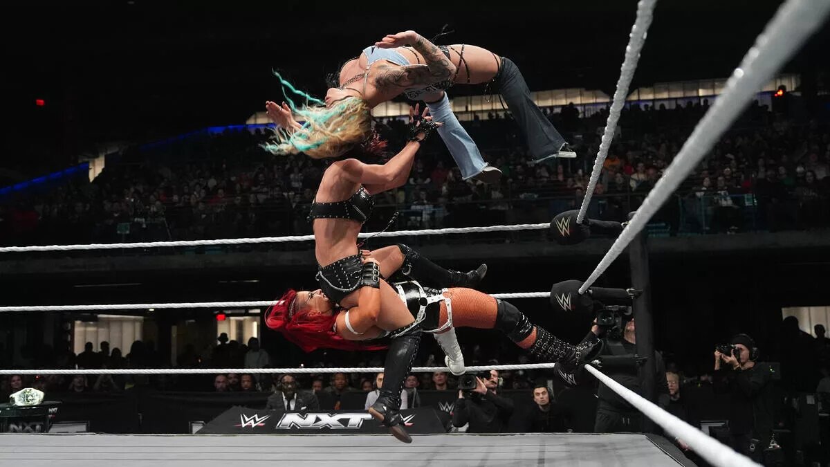 Sol Ruca, Zaria and Jacy Jayne on the March 17, 2026, episode of NXT