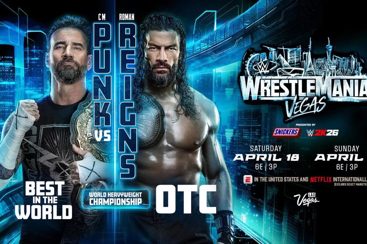 A graphic for the WWE WrestleMania 42 predictions article.