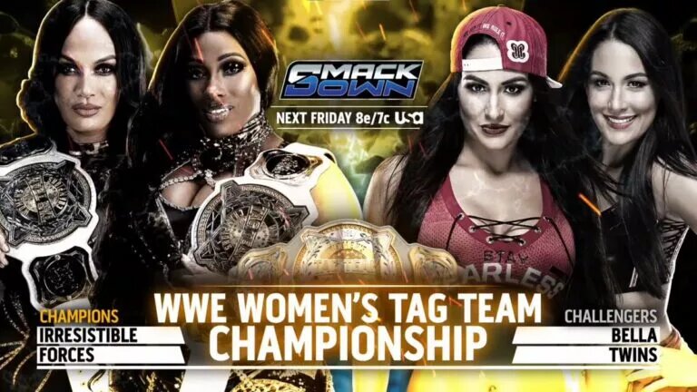A graphic of the WWE SmackDown preview for March 20, 2026.