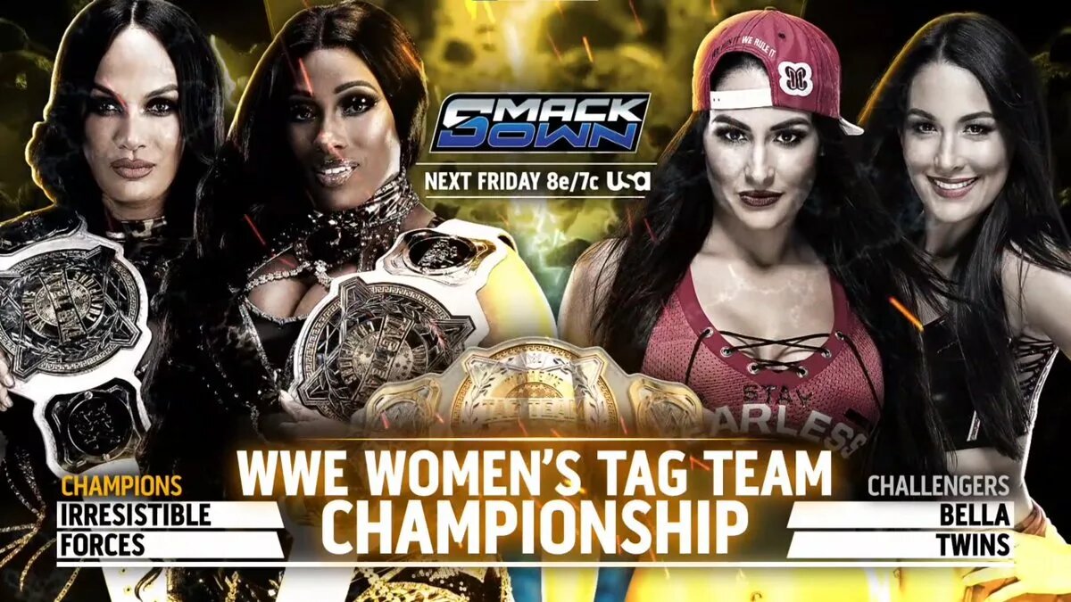 A graphic of the WWE SmackDown preview for March 20, 2026.