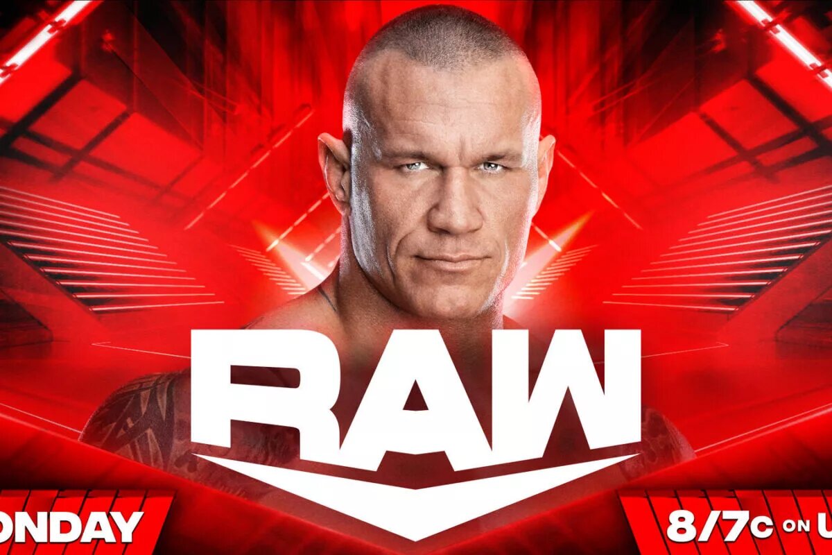 A WWE Raw graphic of Randy Orton.