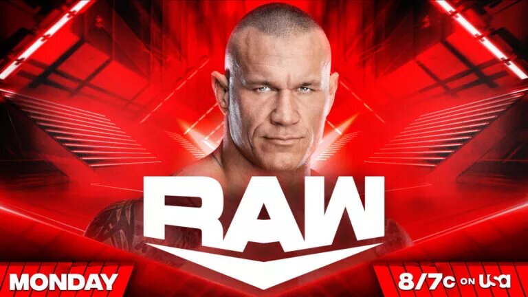 A WWE Raw graphic of Randy Orton.