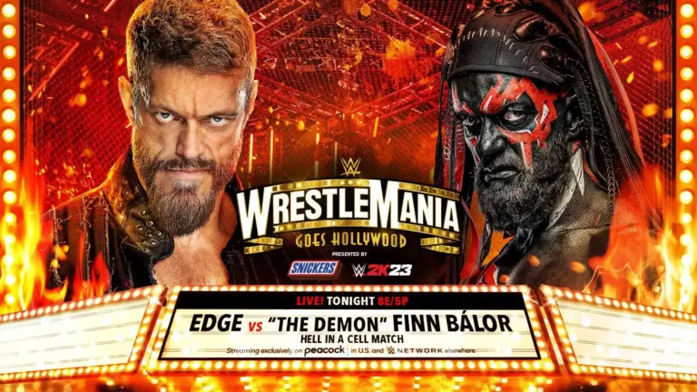 A WWE WrestleMania graphic for Hell in a Cell.