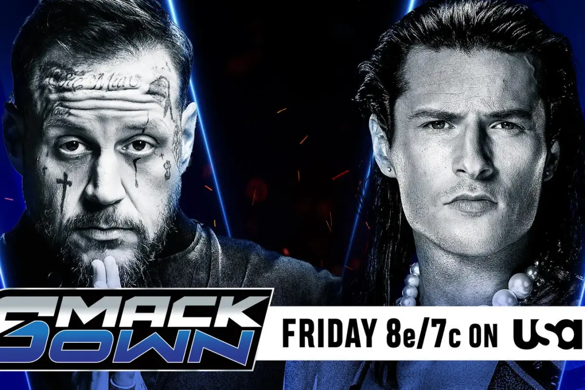 A WWE SmackDown results graphic for March 27, 2026 in the PPG Paints Arena in Pittsburgh, Pennsylvania.
