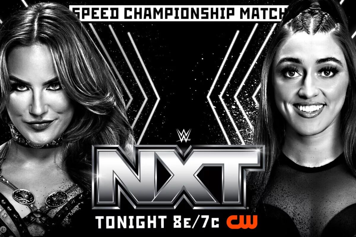 A graphic of the Wwe Speed match on the March 17, 2026, episode of NXT