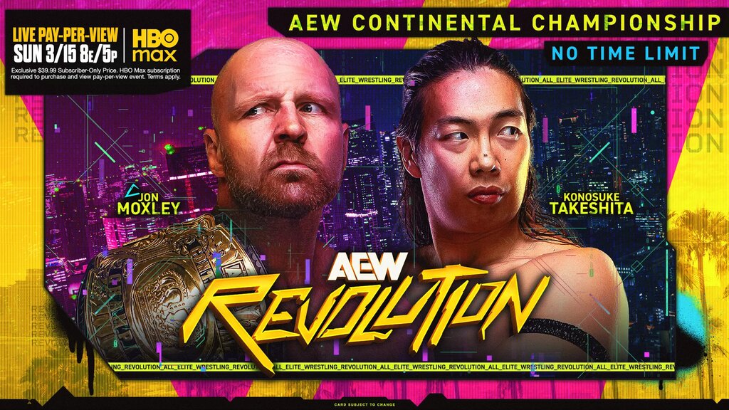 A graphic for the AEW Revolution 2026 PPV.