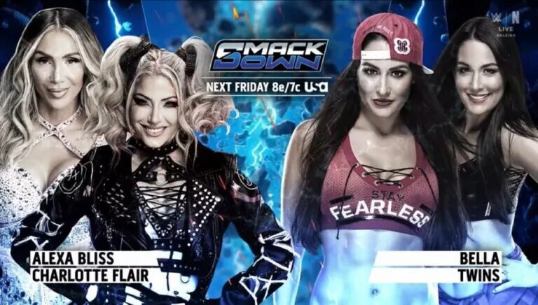 A WWE SmackDown preview graphic for March 28, 2026.