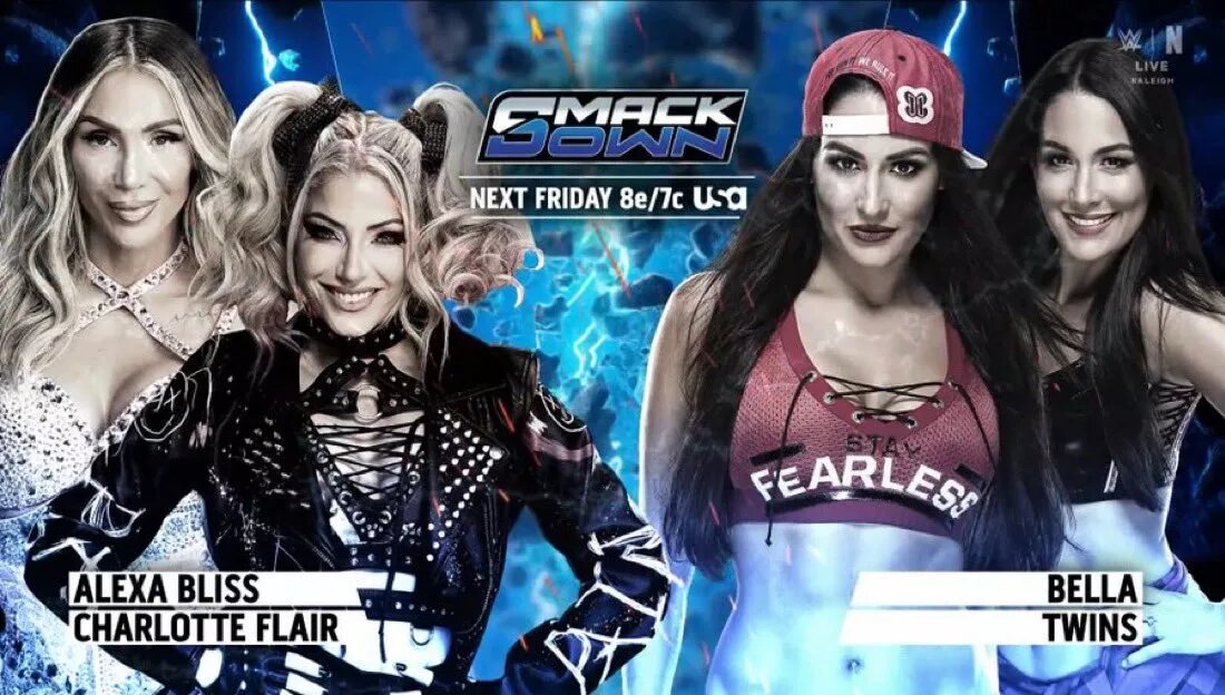 A WWE SmackDown preview graphic for March 28, 2026.