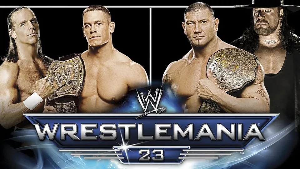 A WWE WrestleMania graphic.