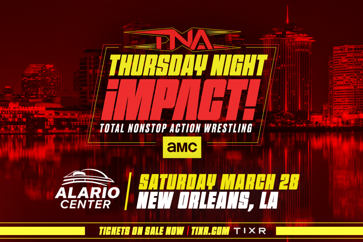 A graphic of TNA Wrestling taping session of March 28, 2026