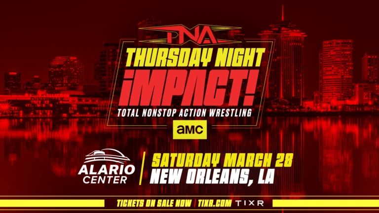 A graphic of TNA Wrestling taping session of March 28, 2026