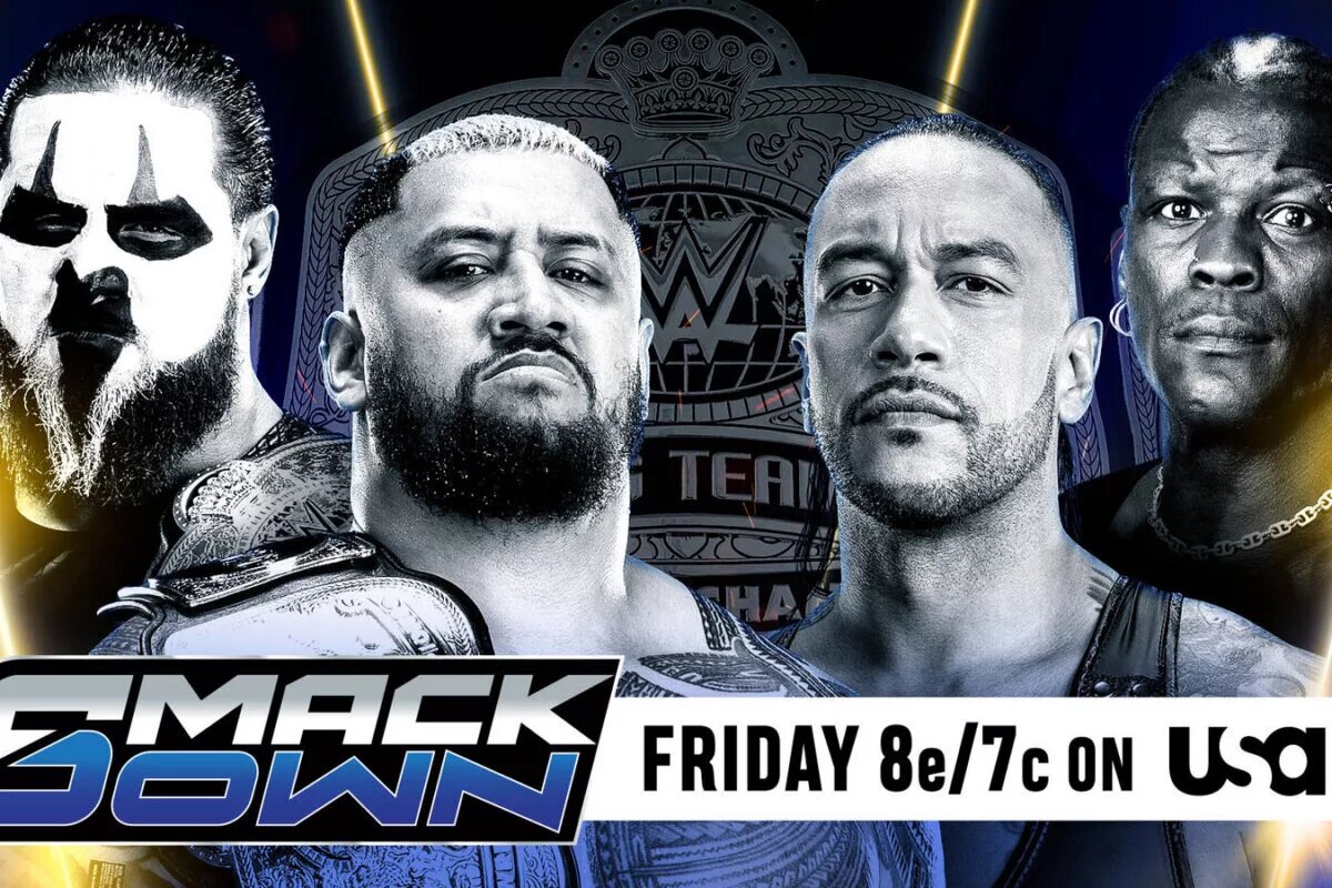 A WWE SmackDown graphic featuring R-Truth and Damian Priest, who won the WWE Tag Team Titles on March 20, 2026.